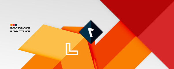 Shiny color triangles and geometric shapes vector abstract background