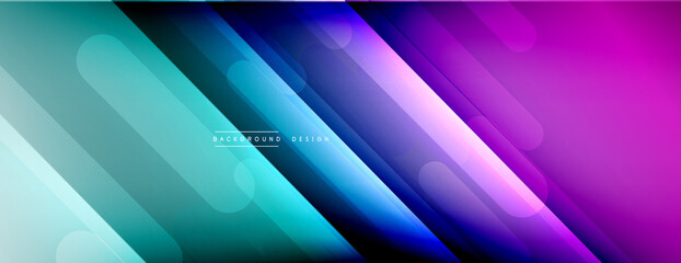 Fototapeta premium Dynamic lines abstract background. 3D shadow effects and fluid gradients. Modern overlapping forms