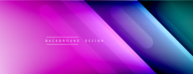 Fototapeta premium Dynamic lines abstract background. 3D shadow effects and fluid gradients. Modern overlapping forms