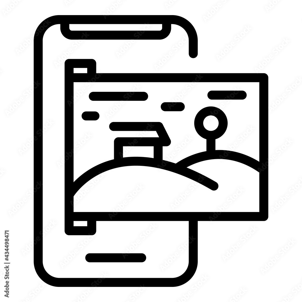Poster virtual reality icon. outline virtual reality vector icon for web design isolated on white backgroun