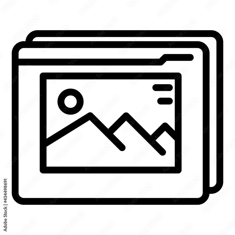 Poster virtual multimedia reality icon. outline virtual multimedia reality vector icon for web design isola