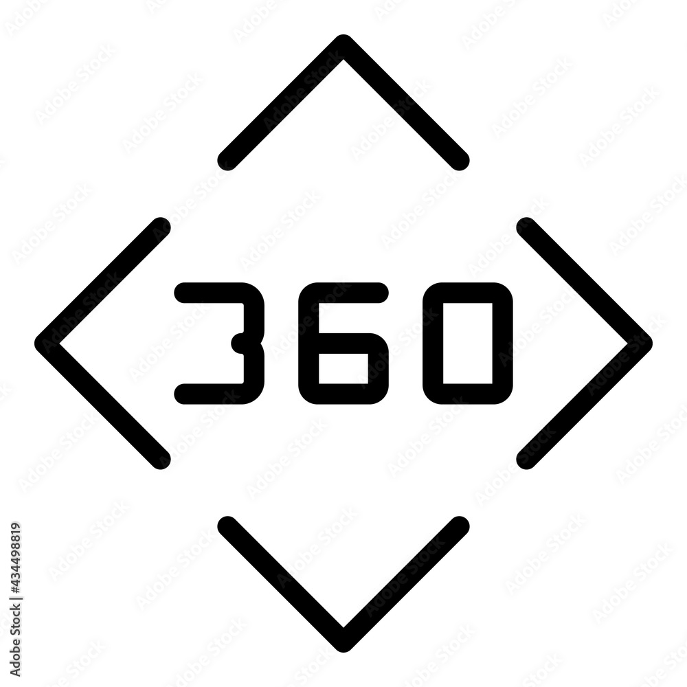 Poster virtual reality system icon. outline virtual reality system vector icon for web design isolated on w