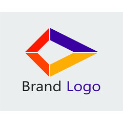 image of a rhombus logo extending on one side