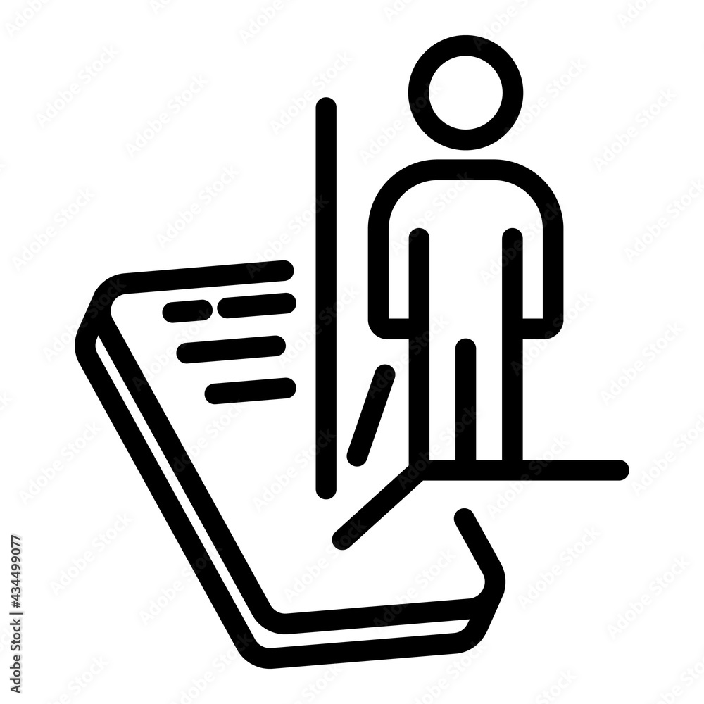 Poster virtual reality scanning icon. outline virtual reality scanning vector icon for web design isolated 