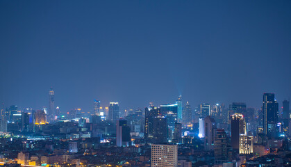Fototapeta na wymiar Bangkok beautiful city background at night.