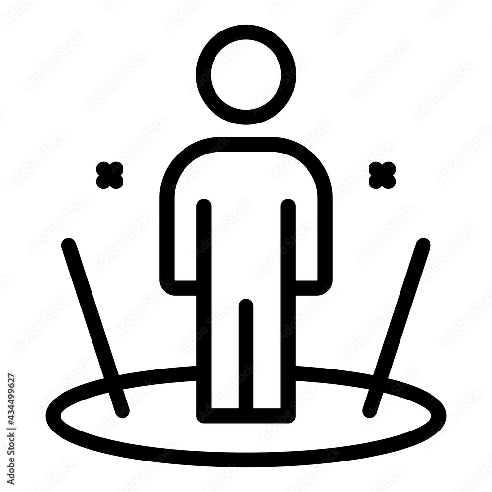 Poster ar recognition icon. outline ar recognition vector icon for web design isolated on white background