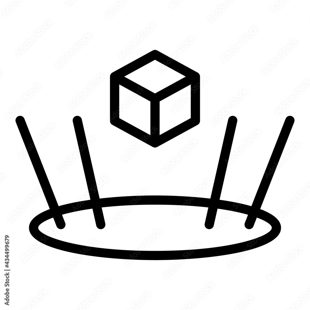 Poster virtual reality view icon. outline virtual reality view vector icon for web design isolated on white