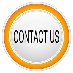 Contact us Button on white background - illustration