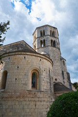 Fototapeta na wymiar Monastery of Sant Pere de Galligants, girona, catalunya, spain