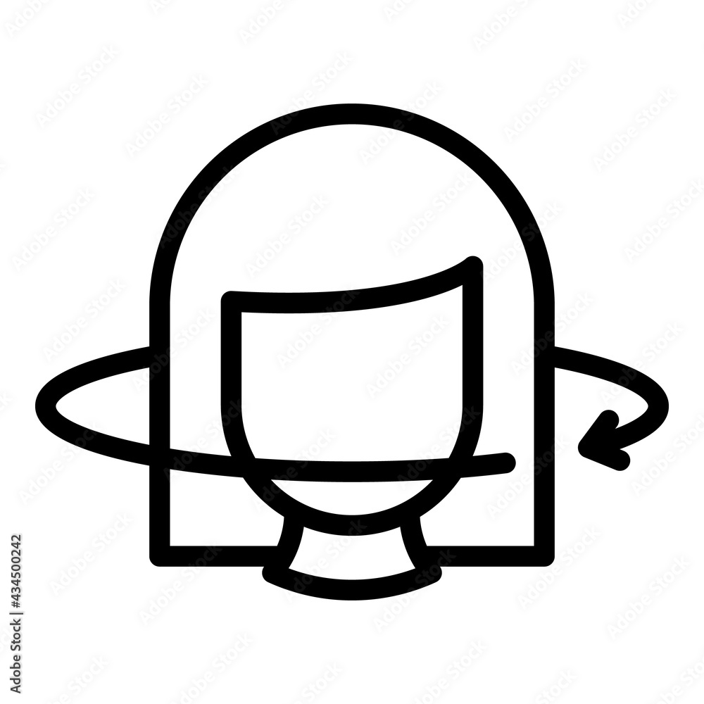 Poster data virtual reality icon. outline data virtual reality vector icon for web design isolated on white
