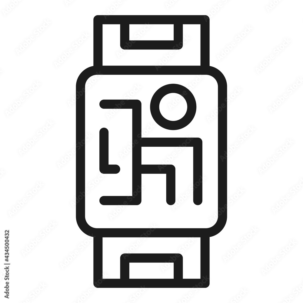 Poster steps tracker icon. outline steps tracker vector icon for web design isolated on white background