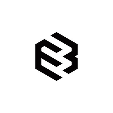 e b eb initial logo design vector template