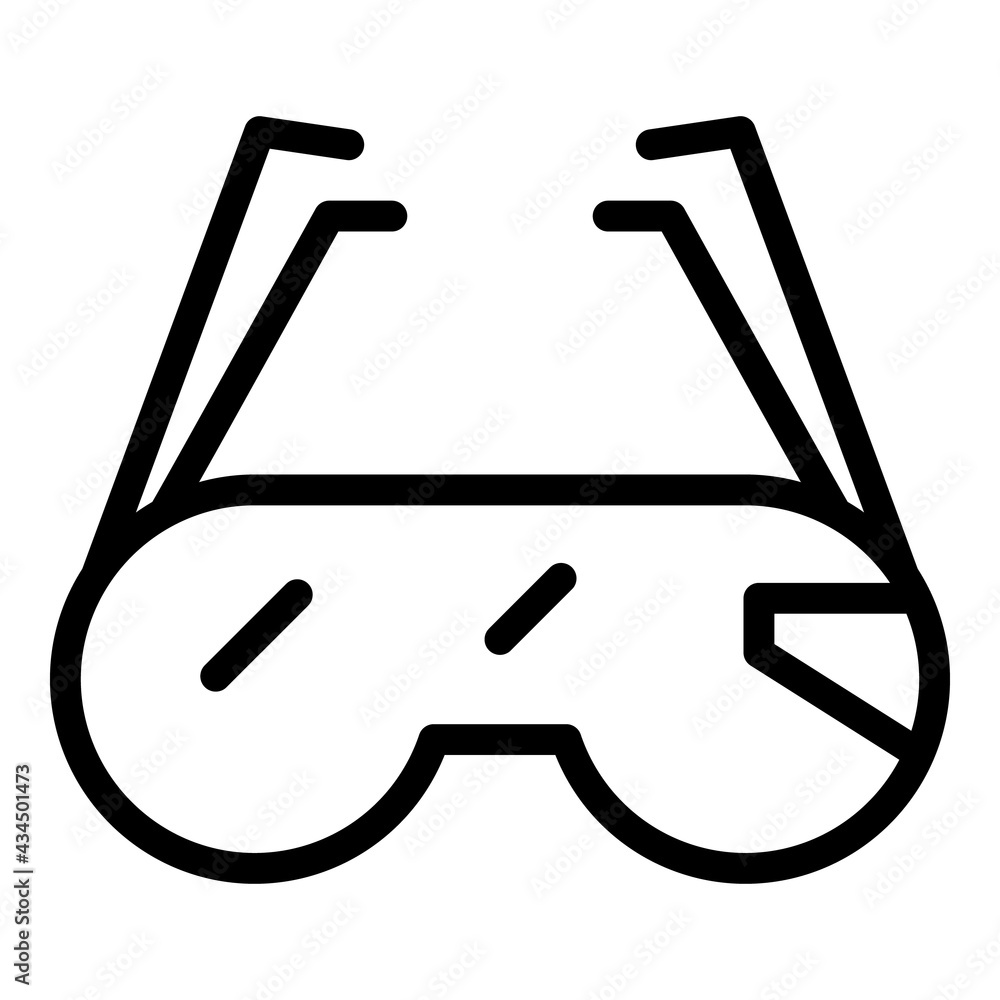 Poster virtual glasses icon. outline virtual glasses vector icon for web design isolated on white backgroun