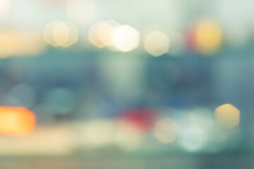 Hexagon Vintage Bokeh for Festival and Happy New Year Background. Street light bokeh in a unique...