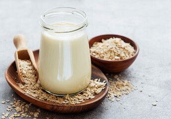 Vegan oat milk, non dairy alternative milk