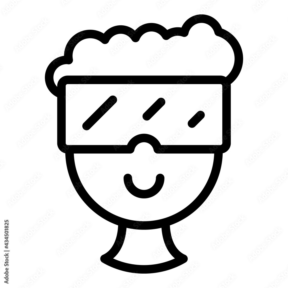Poster viewing virtual reality icon. outline viewing virtual reality vector icon for web design isolated on