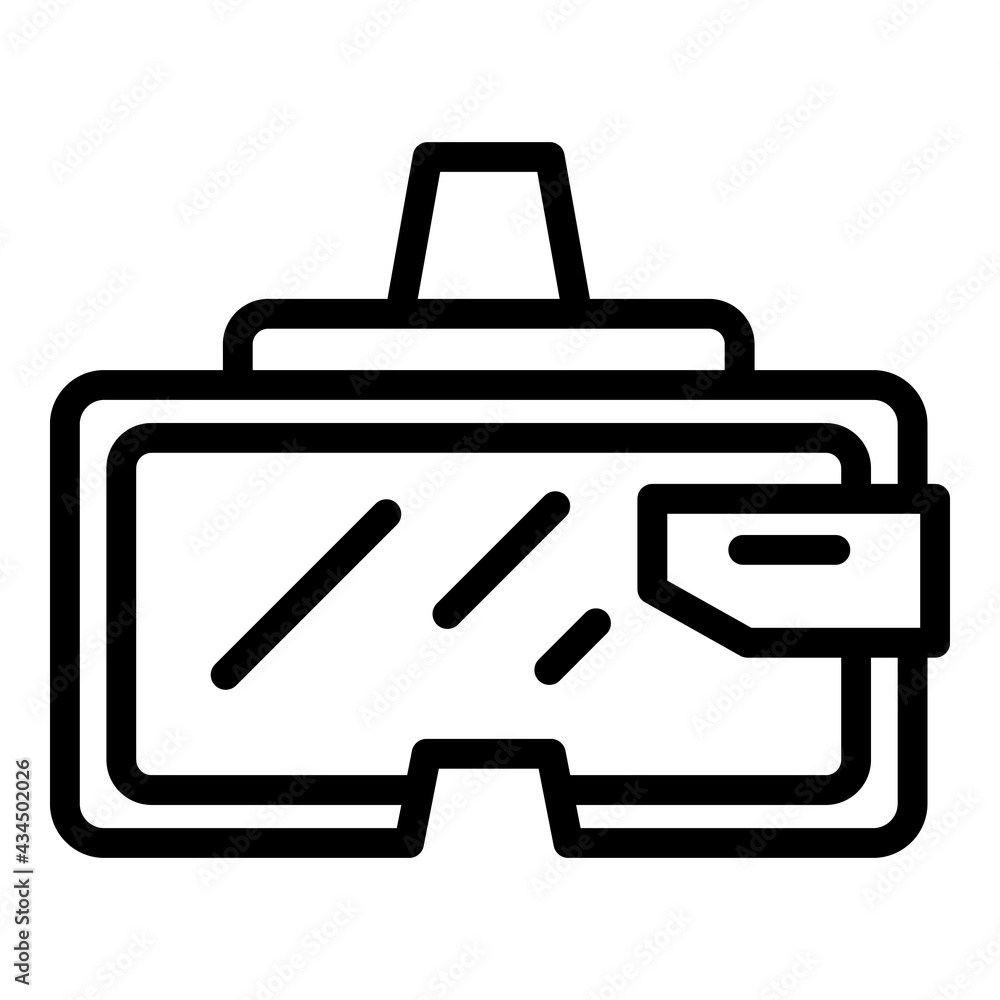 Poster digital vr goggles icon. outline digital vr goggles vector icon for web design isolated on white bac