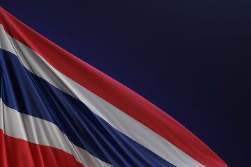 Abstract Thailand Flag 3D Render (3D Artwork)