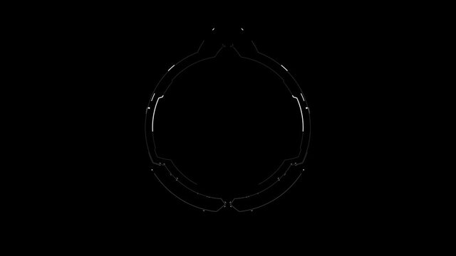 Radial HUD Circles Burst UI Elements. HUD Concept. - sci fi spin radial circles - hi-tech - futuristic widget. render with alpha channel. Just drop it into your project.