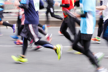 ブレたマラソンランナー
