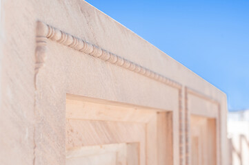 marble decorative elements of the frieze of perfect proportions and eternal style greek architecture