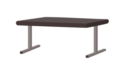 Sport bench for gym or fitness club. Metal furniture, equipment for gymnasium. Flat vector illustration isolated on white background