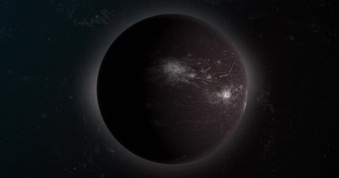 Satellite Ariel or Uranus I in the outer space