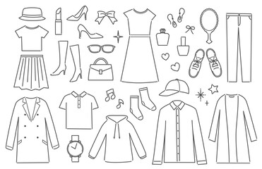 illustration of clothes and fashion