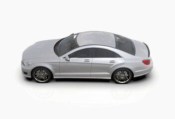 Obraz premium Generic and Brandless Expensive Luxury Car Isolated on White 3d Illustration