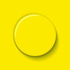 Yellow Circle Button Icon. Creative and modern frame for advertising, poster, leaflet, banner, web and flyer