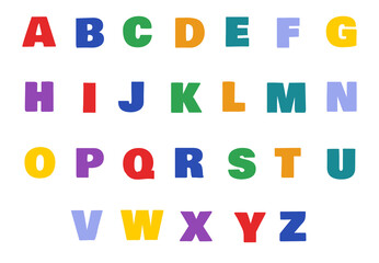 Alphabet vector ABCD vector illustration