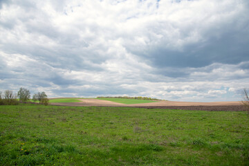 Majestic sunset in the mountains landscape.