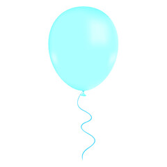 Blue balloon isolated on a white background
