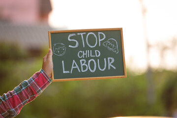 World Day against child labour concept