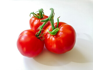 tomatoes on a white