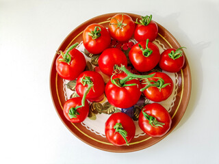 tomatoes on a plate