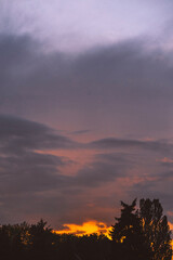 sunset in the mountains