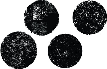 Grunge post Stamps Collection, Circles. Banners, Insignias , Logos, Icons, Labels and Badges Set . vector distress textures.blank shapes.