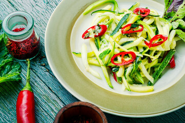 Zucchini vegetable salad