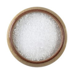 crystalline citric acid in round bowl cutout