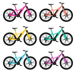 Obraz premium VTT e-bike femme planche