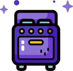 Stove Icon - Style : Lineal Color