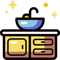 Sink Icon - Style : Lineal Color