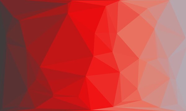 Bright Red Geometric Background With Poly Pattern