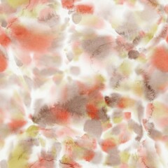 Seamless pastel swirl splat tie dye watercolor pattern swatch. High quality illustration. Messy tribal graphic illustration featuring dye stains splashed randomly in a trendy soft textile manner.