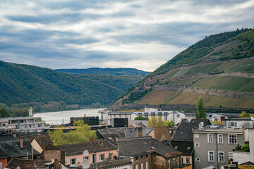 Fototapeta na wymiar Castles on both sides of the Rhine Valley, World Heritage Site