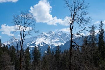 View from Hasliberg, Switzerland, towards the mountains of the Bernese Oberland