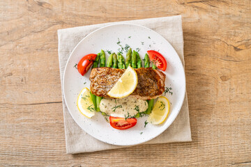 grilled snapper fish steak