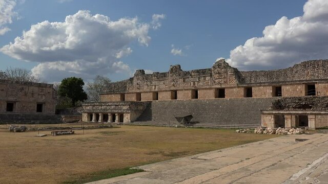 Nunnery Quadrangle in the ancient Mayan city of Uxmal. Yucatan, Mexico