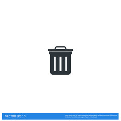 trash bin Icon Vector illustration simple design element